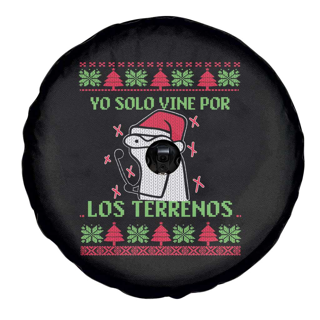Funny Spanish Ugly Christmas Spare Tire Cover Yo Solo Vine Por Los Terrenos I'm Just Here For Feliz Navidad TS02 Print Your Wear