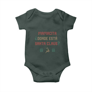 Funny Spanish Christmas Baby Onesie Mamacita Donde Esta Santa Claus Mexican Hottie TS02 Print Your Wear