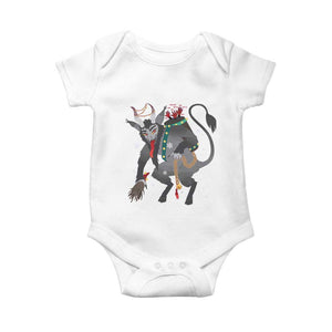 Christmas Merry Krampus Baby Onesie Naughty Horror Evil Xmas Psychobilly TS02 White Print Your Wear
