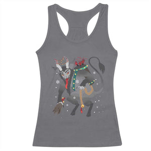 Christmas Merry Krampus Racerback Tank Top Naughty Horror Evil Xmas Psychobilly TS02 Charcoal Print Your Wear