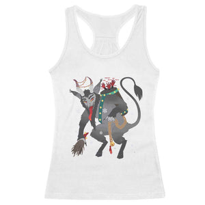 Christmas Merry Krampus Racerback Tank Top Naughty Horror Evil Xmas Psychobilly TS02 White Print Your Wear
