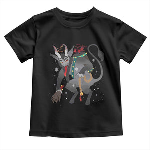 Christmas Merry Krampus Toddler T Shirt Naughty Horror Evil Xmas Psychobilly TS02 Black Print Your Wear