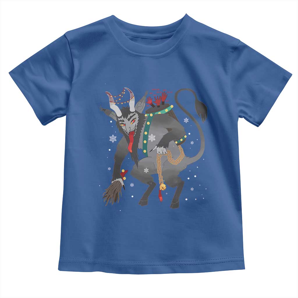 Christmas Merry Krampus Toddler T Shirt Naughty Horror Evil Xmas Psychobilly TS02 Royal Blue Print Your Wear