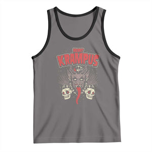 Merry Krampus Christmas Tank Top Naughty Xmas Psychobilly Horror TS02 Deep Heather Black Print Your Wear