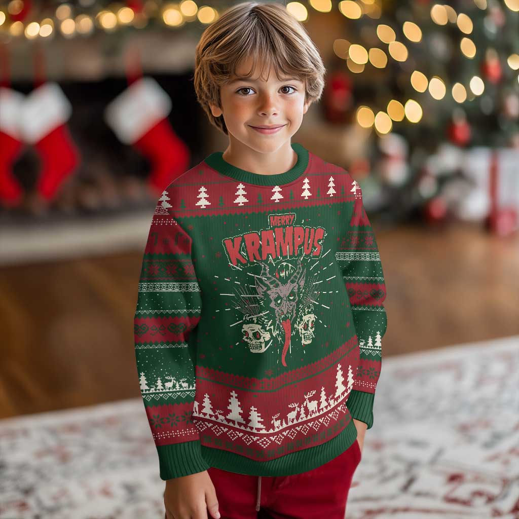 Merry Krampus Xmas Ugly Christmas Sweater Naughty Psychobilly Horror TS02 Christmas Print Your Wear