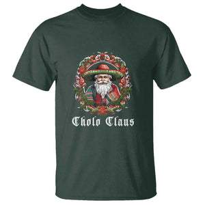 Mexican Christmas Cholo Claus Santa T Shirt Funny Xmas in Mexico Latin America TS02 Dark Forest Green Print Your Wear