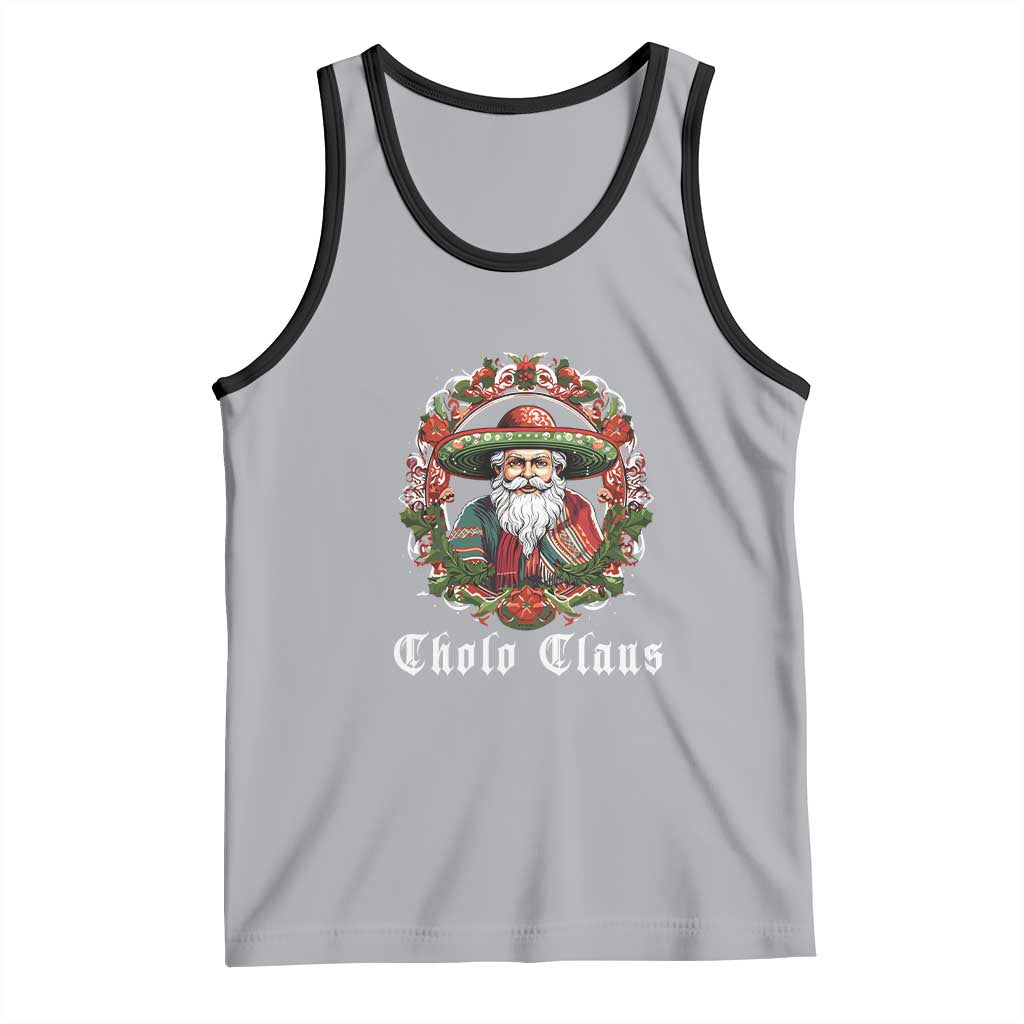 Mexican Christmas Cholo Claus Santa Tank Top Funny Xmas in Mexico Latin America TS02 Athletic Heather Black Print Your Wear