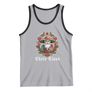 Mexican Christmas Cholo Claus Santa Tank Top Funny Xmas in Mexico Latin America TS02 Athletic Heather Black Print Your Wear