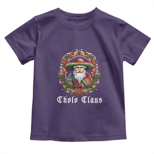 Mexican Christmas Cholo Claus Santa Toddler T Shirt Funny Xmas in Mexico Latin America TS02 Purple Print Your Wear