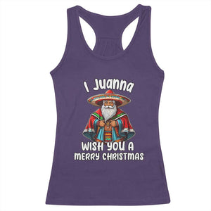 Mexican Santa Christmas Racerback Tank Top I Juanna Wish You A Merry Christmas Feliz Navidad Choco Claus TS02 Purple Print Your Wear