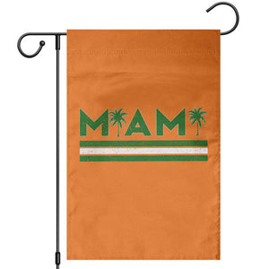 Retro Miami Palm Tree Garden Flag Vintage South Florida Pride Distressed Orange and Green TS02 Orange Print Your Wear