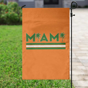 Retro Miami Palm Tree Garden Flag Vintage South Florida Pride Distressed Orange and Green TS02 Print Your Wear
