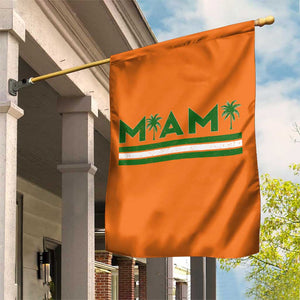 Retro Miami Palm Tree Garden Flag Vintage South Florida Pride Distressed Orange and Green TS02 Print Your Wear