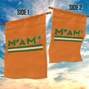 Retro Miami Palm Tree Garden Flag Vintage South Florida Pride Distressed Orange and Green TS02 Print Your Wear