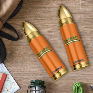 Retro Miami Palm Tree Bullet Tumbler Vintage South Florida Pride Distressed Orange and Green TS02 Print Your Wear