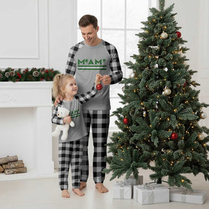 Retro Miami Palm Tree Plaid Pajama Set Vintage South Florida Pride Distressed Orange and Green TS02 White Plaid Print Your Wear