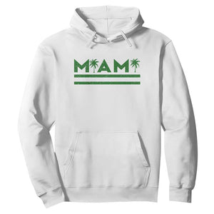 Retro Miami Palm Tree Hoodie Vintage South Florida Pride Distressed Orange and Green TS02 White Print Your Wear