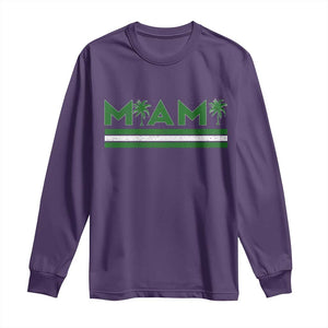 Retro Miami Palm Tree Long Sleeve Shirt Vintage South Florida Pride Distressed Orange and Green TS02 Purple Print Your Wear