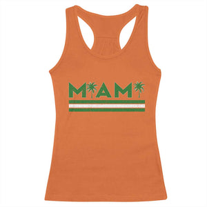 Retro Miami Palm Tree Racerback Tank Top Vintage South Florida Pride Distressed Orange and Green TS02 Orange Print Your Wear