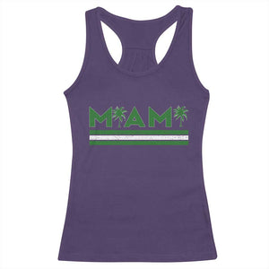 Retro Miami Palm Tree Racerback Tank Top Vintage South Florida Pride Distressed Orange and Green TS02 Purple Print Your Wear