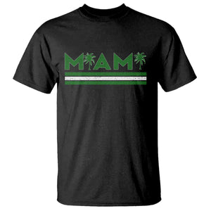 Retro Miami Palm Tree T Shirt Vintage South Florida Pride Distressed Orange and Green TS02 Black Print Your Wear