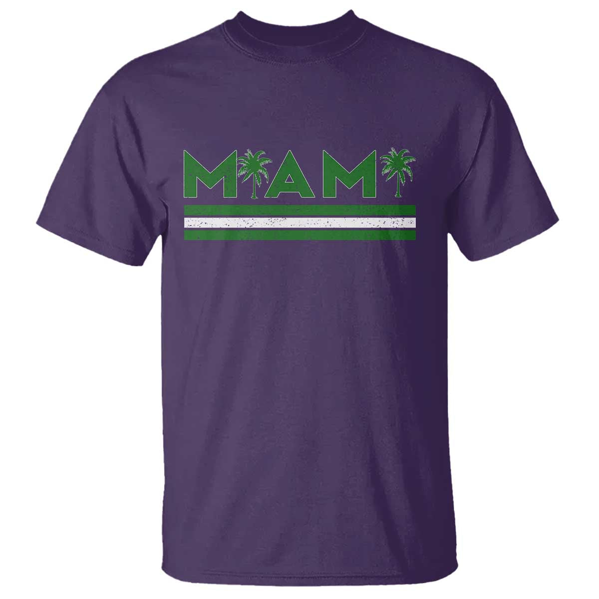 Retro Miami Palm Tree T Shirt Vintage South Florida Pride Distressed Orange and Green TS02 Purple Print Your Wear