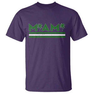 Retro Miami Palm Tree T Shirt Vintage South Florida Pride Distressed Orange and Green TS02 Purple Print Your Wear
