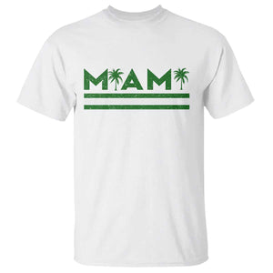 Retro Miami Palm Tree T Shirt Vintage South Florida Pride Distressed Orange and Green TS02 White Print Your Wear