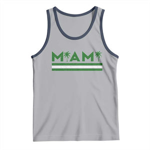 Retro Miami Palm Tree Tank Top Vintage South Florida Pride Distressed Orange and Green TS02 Athletic Heather Navy Print Your Wear