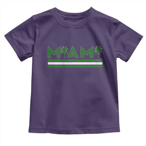 Retro Miami Palm Tree Toddler T Shirt Vintage South Florida Pride Distressed Orange and Green TS02 Purple Print Your Wear