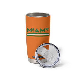 Retro Miami Palm Tree Tumbler Cup Vintage South Florida Pride Distressed Orange and Green TS02 Print Your Wear