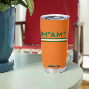 Retro Miami Palm Tree Tumbler Cup Vintage South Florida Pride Distressed Orange and Green TS02 Print Your Wear