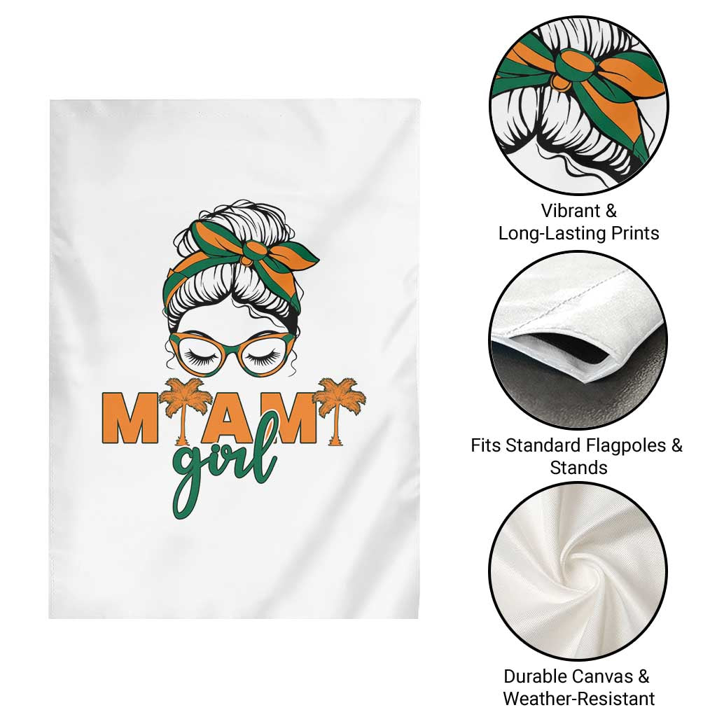 Miami Girl Messy Bun Bandana Garden Flag South Florida Pride Palm Trees TS02 Print Your Wear