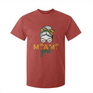 Miami Girl Messy Bun Bandana T Shirt For Kid South Florida Pride Palm Trees TS02 Red Print Your Wear