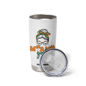 Miami Girl Messy Bun Bandana Tumbler Cup South Florida Pride Palm Trees TS02 Print Your Wear