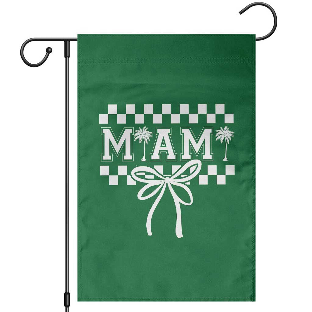 Preppy Miami Bow Aesthetic Garden Flag Cute Checkered Palm Tree College Girl TS02 Irish Green Print Your Wear