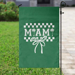 Preppy Miami Bow Aesthetic Garden Flag Cute Checkered Palm Tree College Girl TS02 Print Your Wear