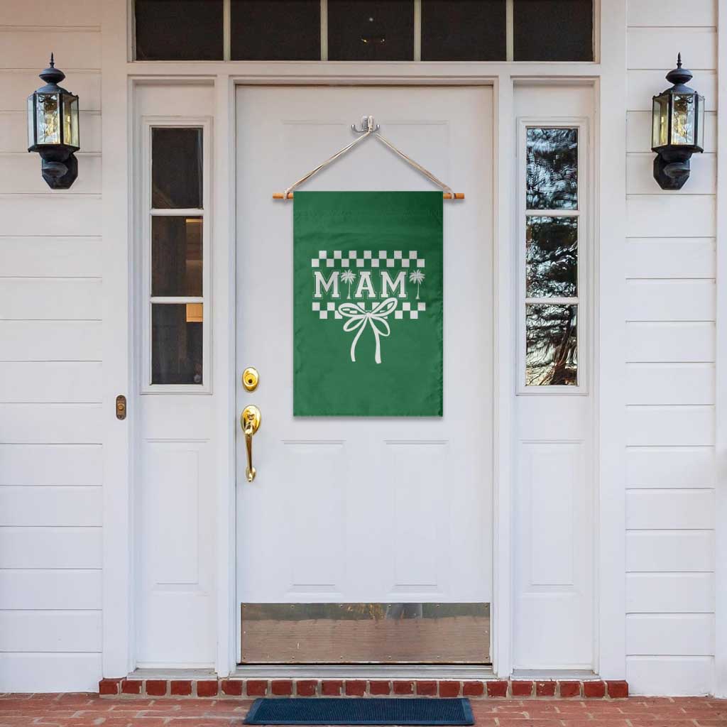 Preppy Miami Bow Aesthetic Garden Flag Cute Checkered Palm Tree College Girl TS02 Print Your Wear