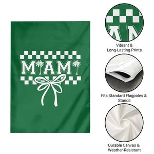 Preppy Miami Bow Aesthetic Garden Flag Cute Checkered Palm Tree College Girl TS02 Print Your Wear