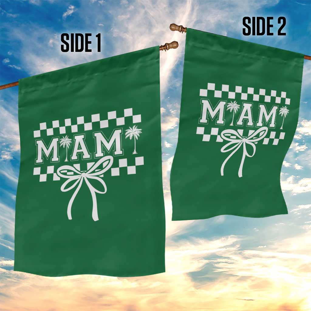 Preppy Miami Bow Aesthetic Garden Flag Cute Checkered Palm Tree College Girl TS02 Print Your Wear