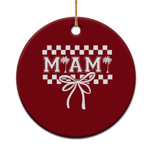 Preppy Miami Bow Aesthetic Ceramic Ornament Cute Checkered Palm Tree College Girl TS02 1pc Red Print Your Wear