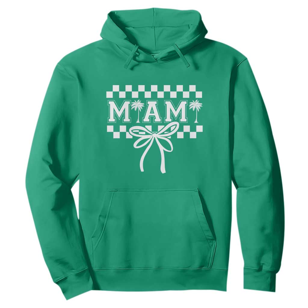 Preppy Miami Bow Aesthetic Hoodie Cute Checkered Palm Tree College Girl TS02 Irish Green Print Your Wear