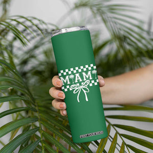 Preppy Miami Bow Aesthetic Skinny Tumbler Cute Checkered Palm Tree College Girl TS02 Print Your Wear