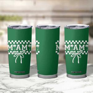 Preppy Miami Bow Aesthetic Tumbler Cup Cute Checkered Palm Tree College Girl TS02 Print Your Wear