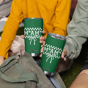 Preppy Miami Bow Aesthetic Tumbler Cup Cute Checkered Palm Tree College Girl TS02 Print Your Wear