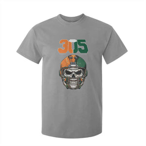 305 Football Warrior Skull T Shirt For Kid Orange and Green Miami Vibes TS02 Sport Gray Print Your Wear