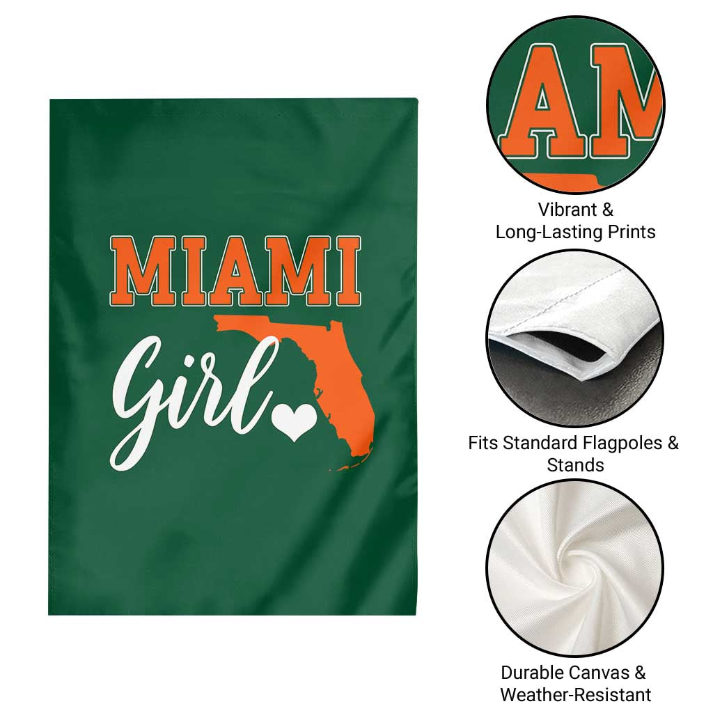 Miami Girl Pride Garden Flag Florida State Map Local Love TS02 Print Your Wear