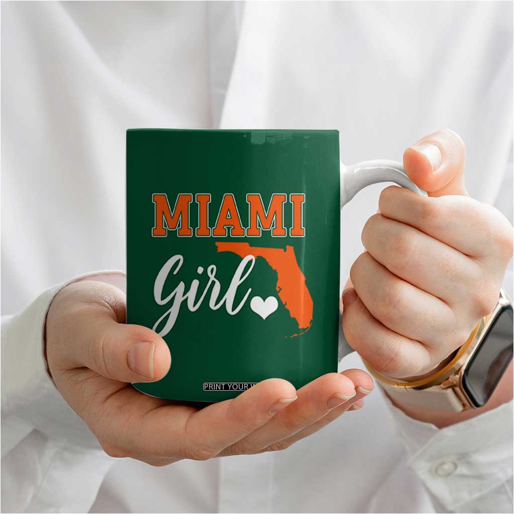 Miami Girl Pride Coffee Mug Florida State Map Local Love TS02 Print Your Wear
