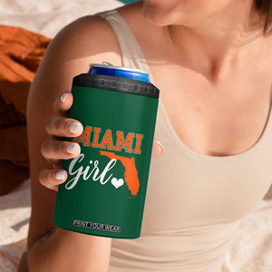Miami Girl Pride 4 in 1 Can Cooler Tumbler Florida State Map Local Love TS02 Print Your Wear