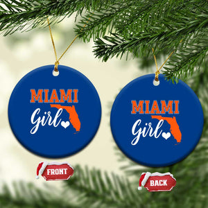 Miami Girl Pride Ceramic Ornament Florida State Map Local Love TS02 1pc Blue Print Your Wear